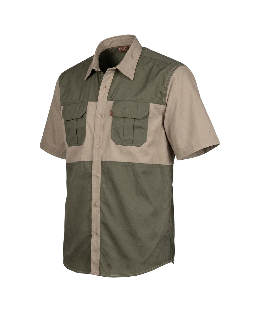 SALTY MAN - Delta Two Tone Bush Shirt - Image 3