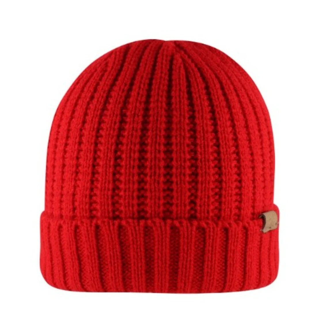 Rib Knit Cuffed Beanie - Image 3