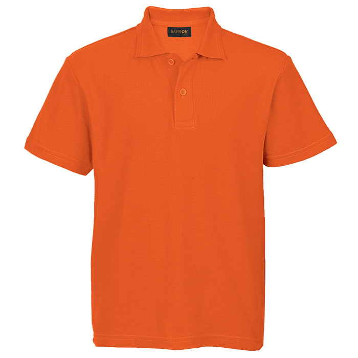 The-Cap-Company-Barron-Pique-Knit-Short-Sleeve-Golfer-Kids-Orange