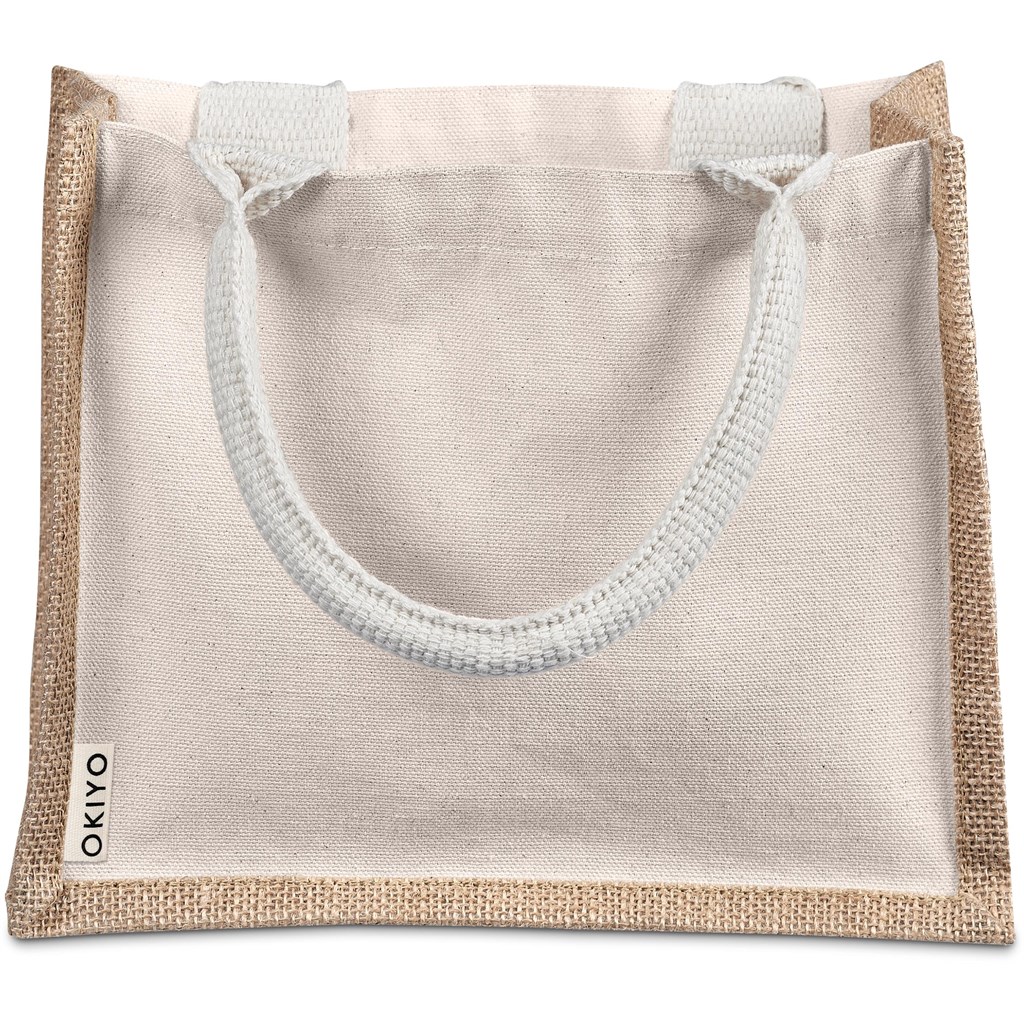 Okiyo Chinsai Mini Jute & Cotton Gift Bag - Image 3