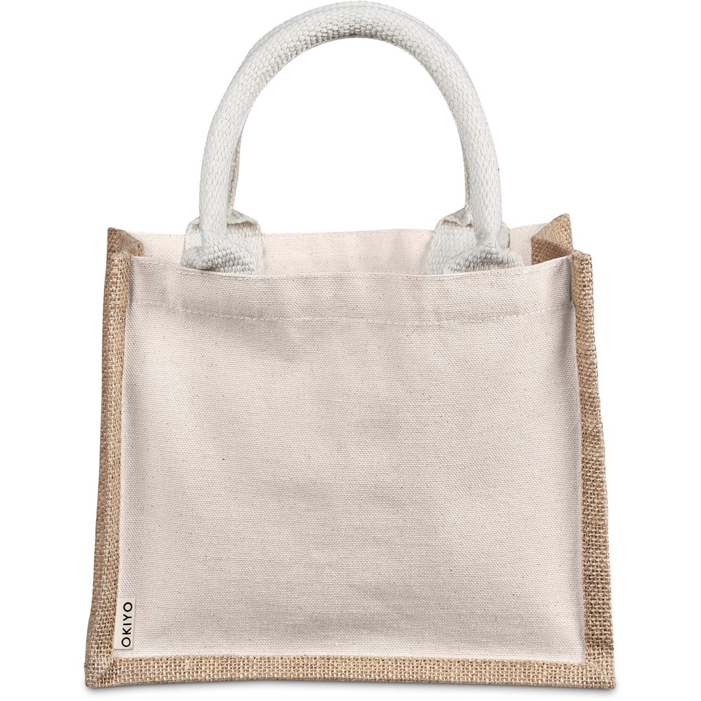 Okiyo Chinsai Mini Jute & Cotton Gift Bag - Image 5