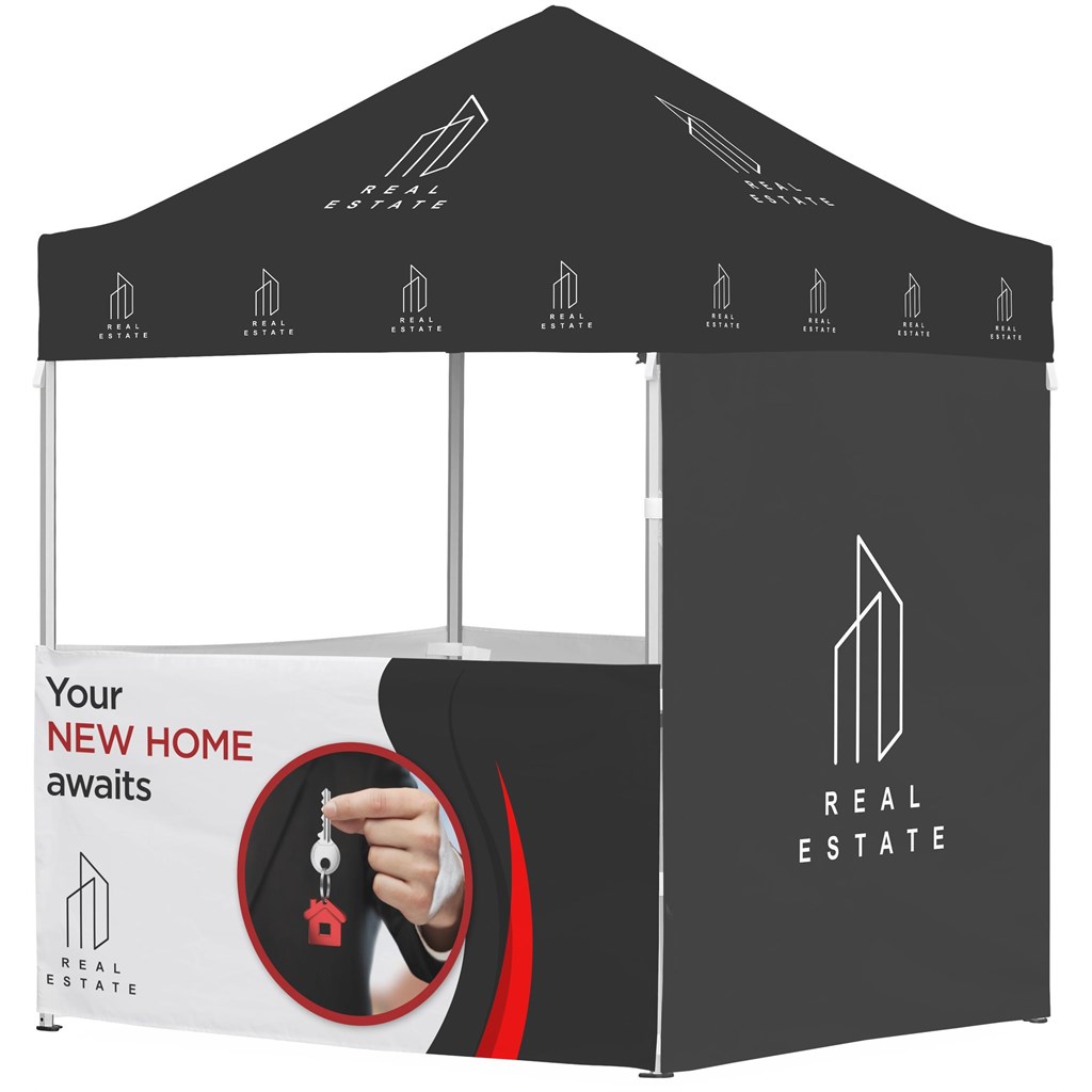 Ovation Sublimated Gazebo 2m X 2m Petite Frame - 3 Half-Wall Skins - 1 Full Wall Skin - Image 3