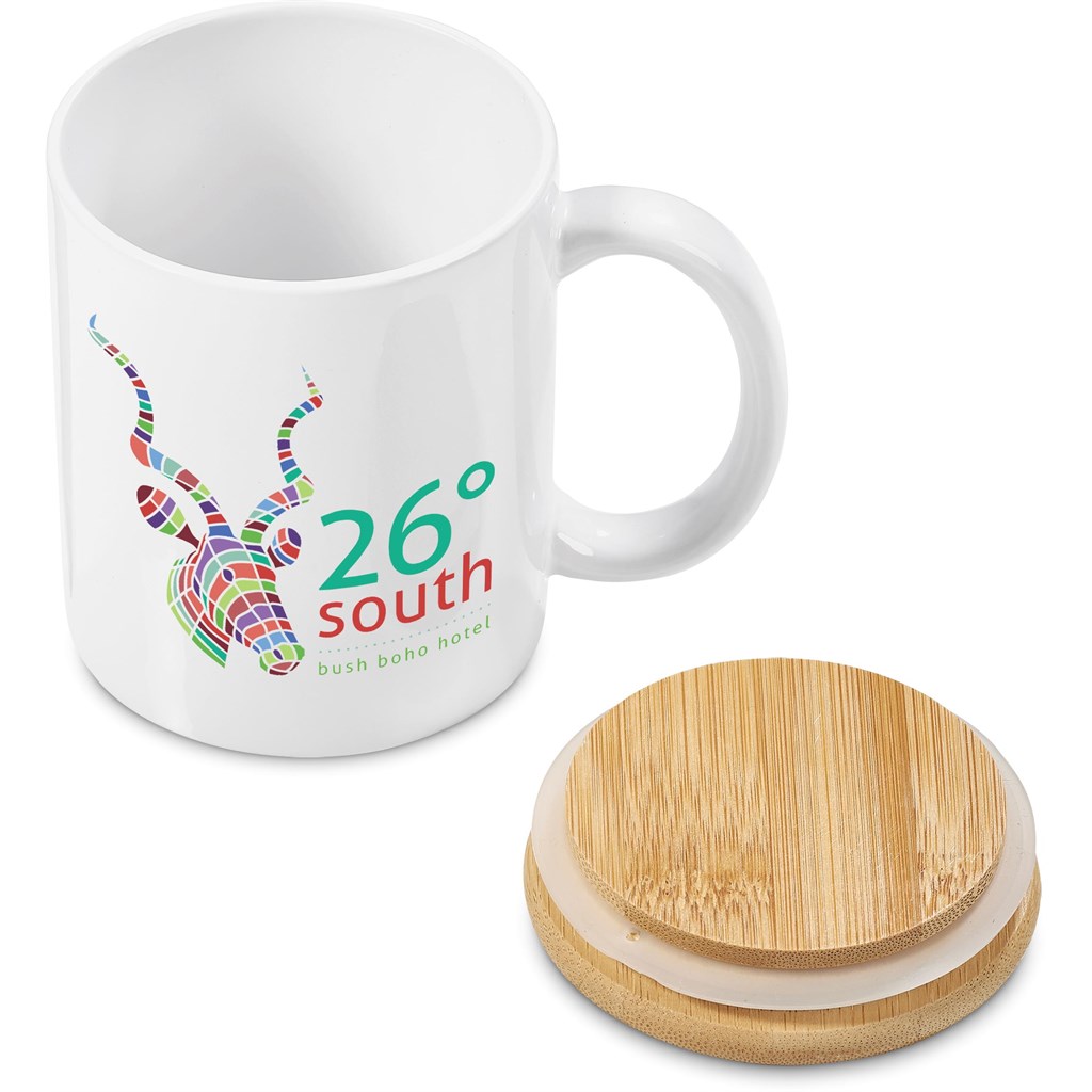 Okiyo Sozo Bamboo & Ceramic Sublimation Coffee Mug - 330ml - Image 10