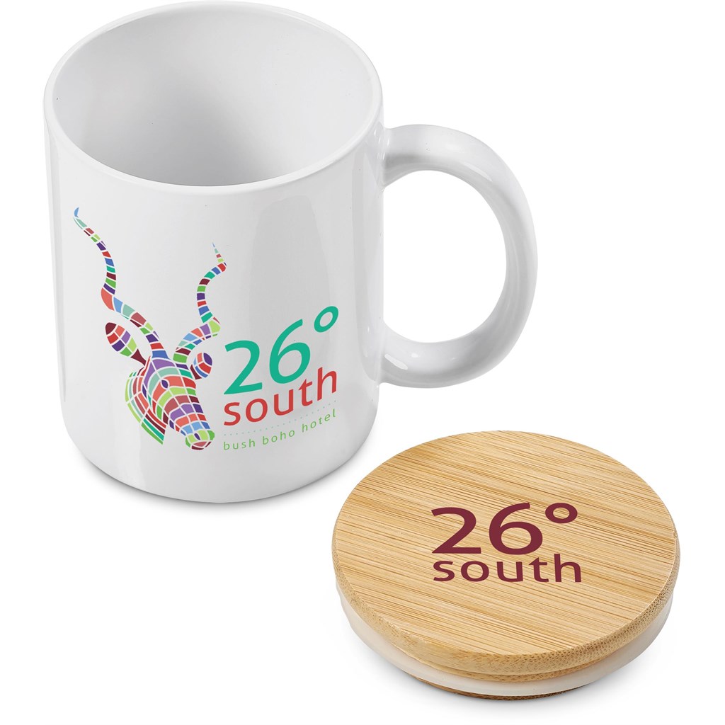 Okiyo Sozo Bamboo & Ceramic Sublimation Coffee Mug - 330ml - Image 12