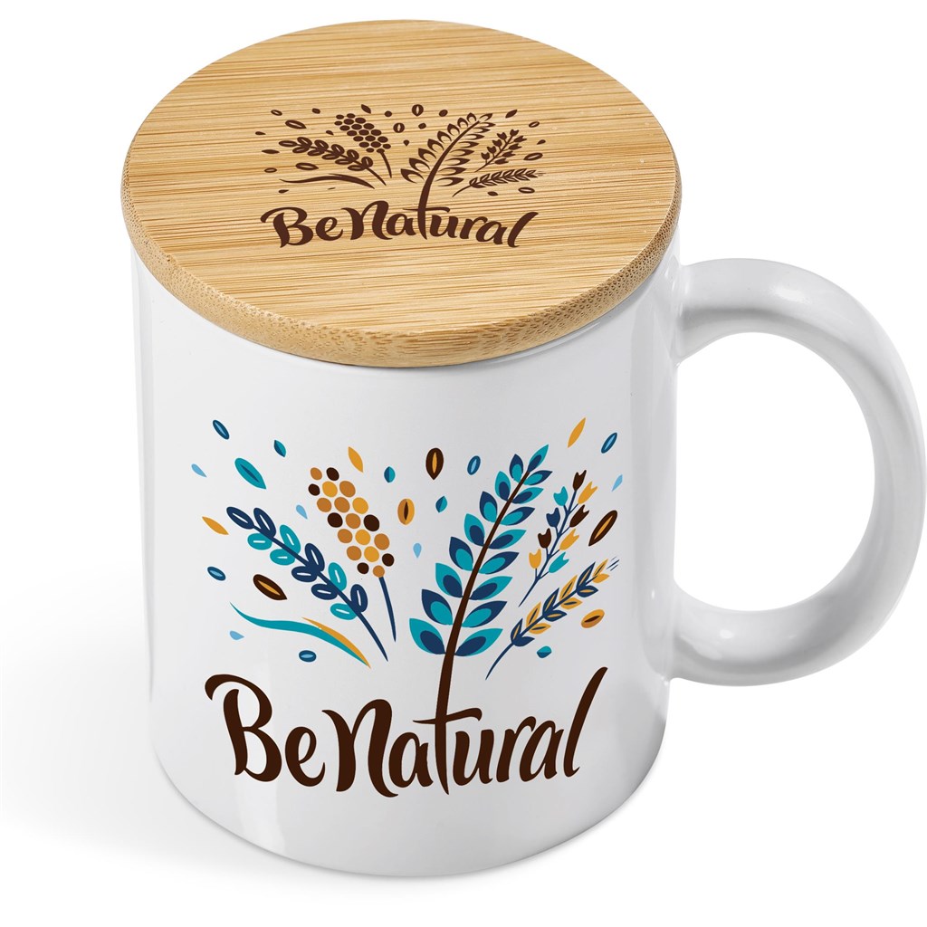 Okiyo Sozo Bamboo & Ceramic Sublimation Coffee Mug - 330ml - Image 18