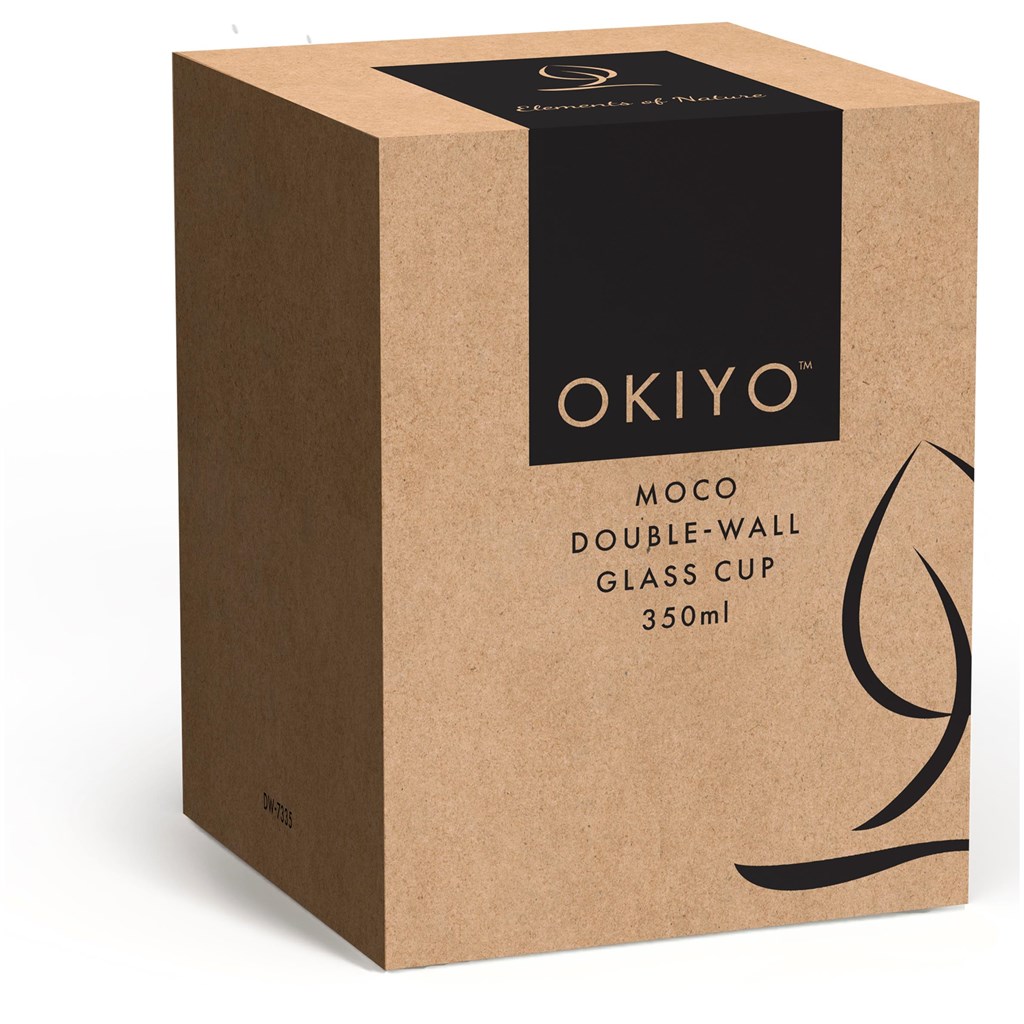 Okiyo Moco Glass & Bamboo Double-Wall Cup - 350ml - Image 13