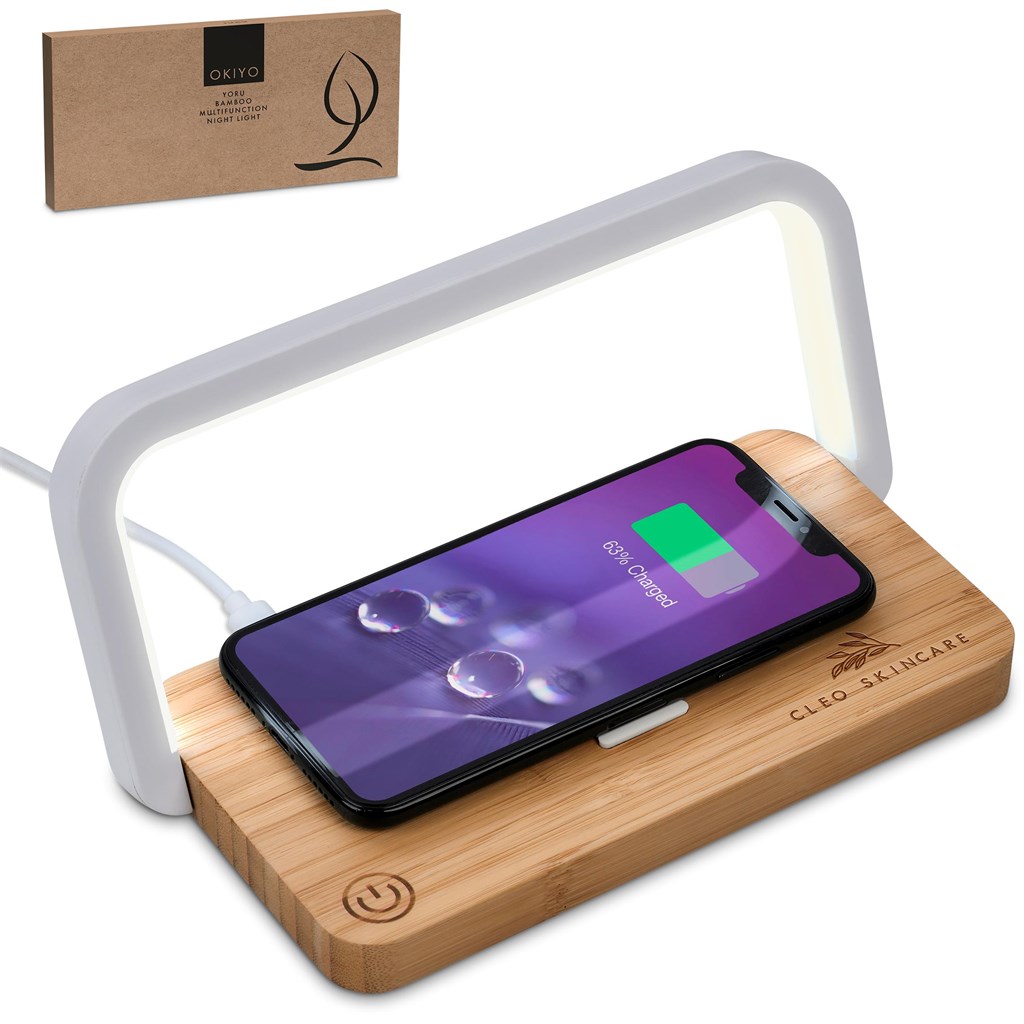 Okiyo Yoru Bamboo Wireless Charger & Night Light - Image 23