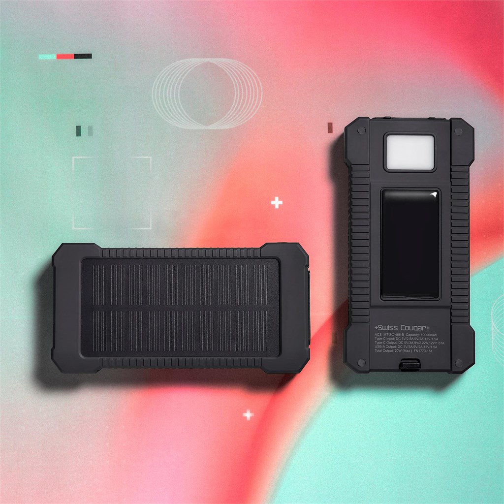 Swiss Cougar Durban Fast Charge 20W Solar Power Bank -10 000mAh - Image 15