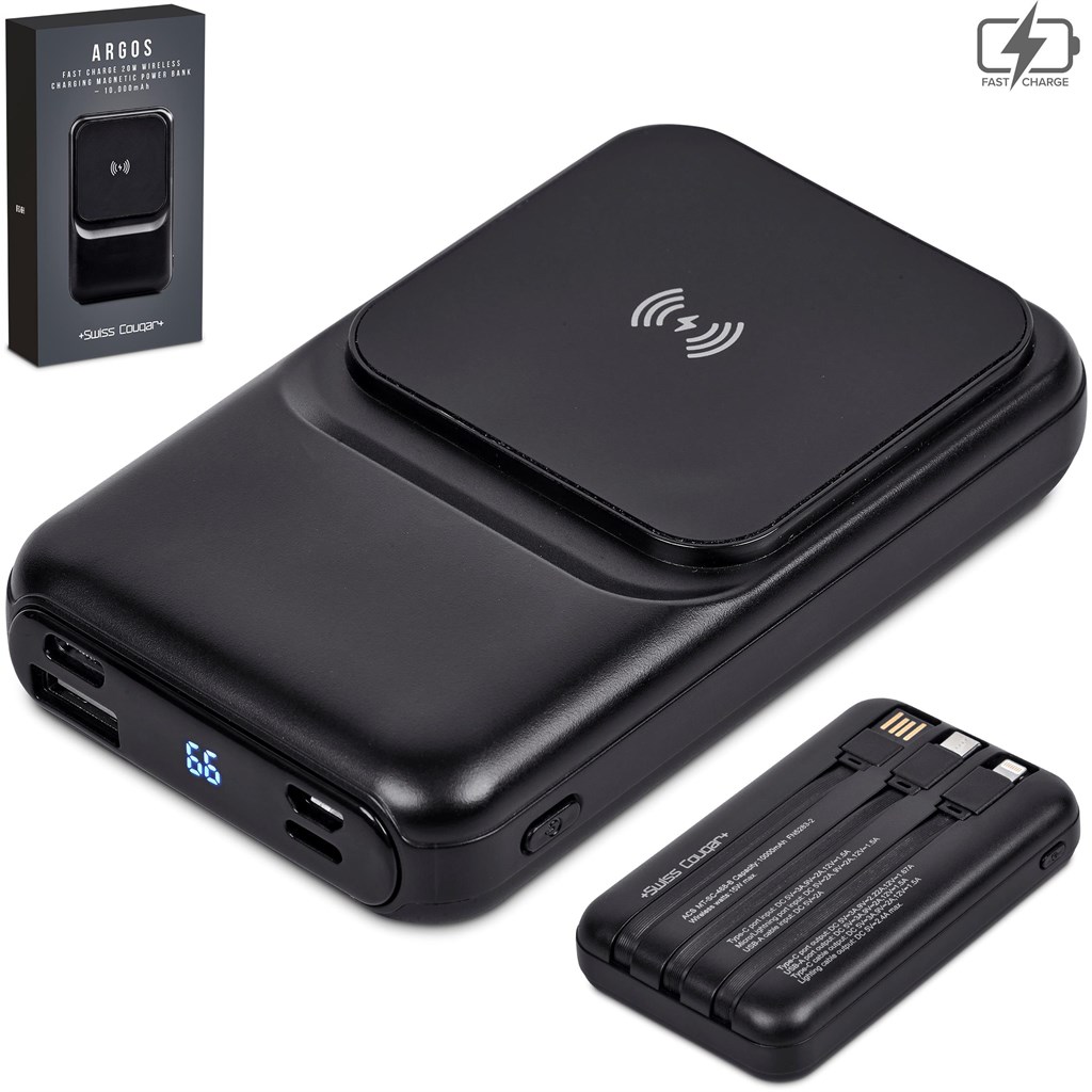 Swiss Cougar Argos Fast Charge 20W Wireless Charging Magnetic Power Bank - 10 000mAh - Image 20