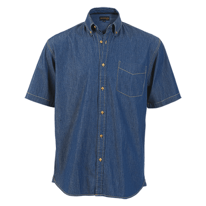 Denver Denim Shirt – Short Sleeve in dark denim