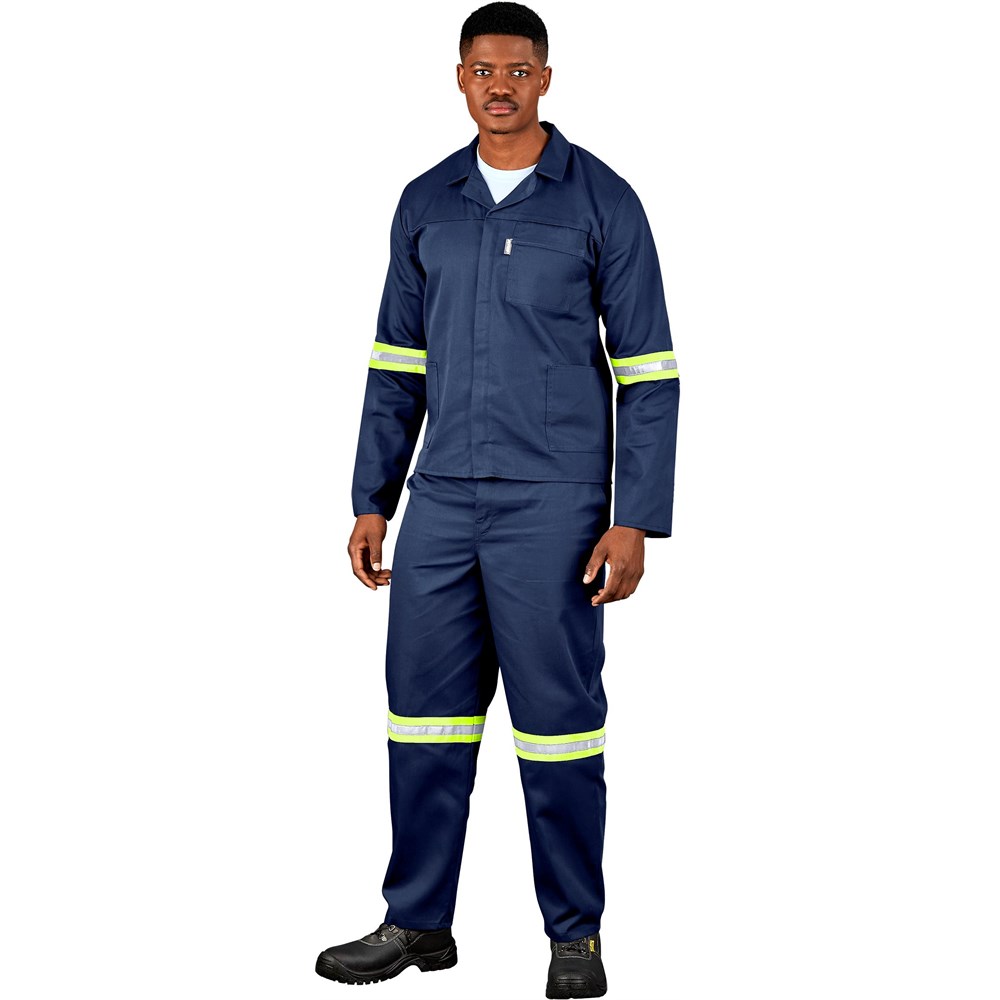 Trade Polycotton Conti Suit - Reflective Arms & Legs - Yellow Taped - Image 2