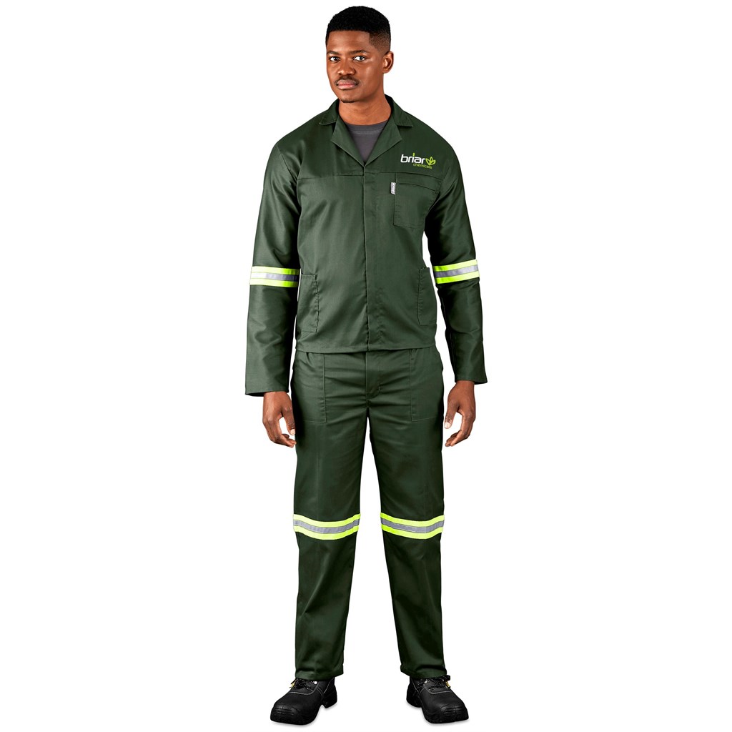 Acid Resistant Polycotton Conti Suit - Reflective Arm & Legs - Yellow Tape - Image 4