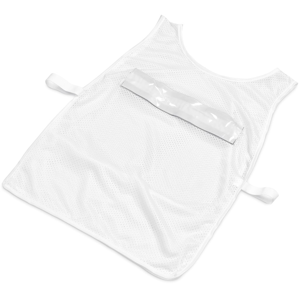 Hoppla Jackal Caddy Bib with PVC Name Sleeve-White - Image 5