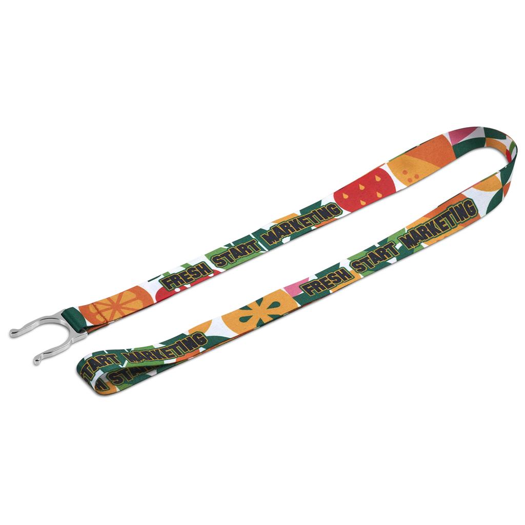 Altitude Aqua Crossbody Double-Sided Sublimated Satin Bottle Lanyard - Image 6