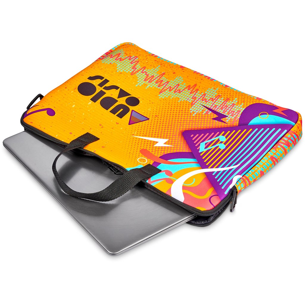 Pre-Printed Sample Hoppla Nimbus Neoprene Laptop Sleeve with Handles & Shoulder Strap – 15 -16 inch - Image 4