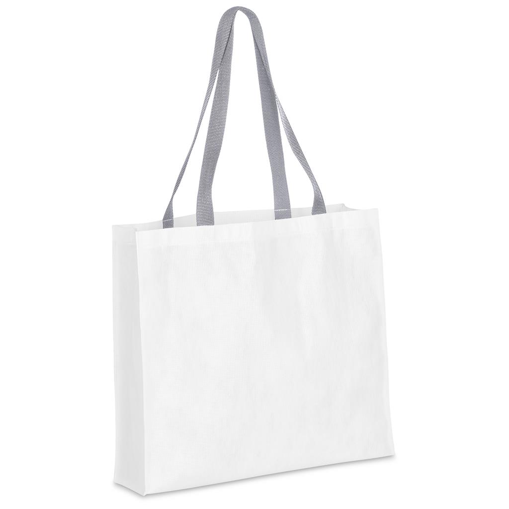 Pre-Printed Sample Hoppla Footloose RPET Stitch-Bond Shopper - Image 2