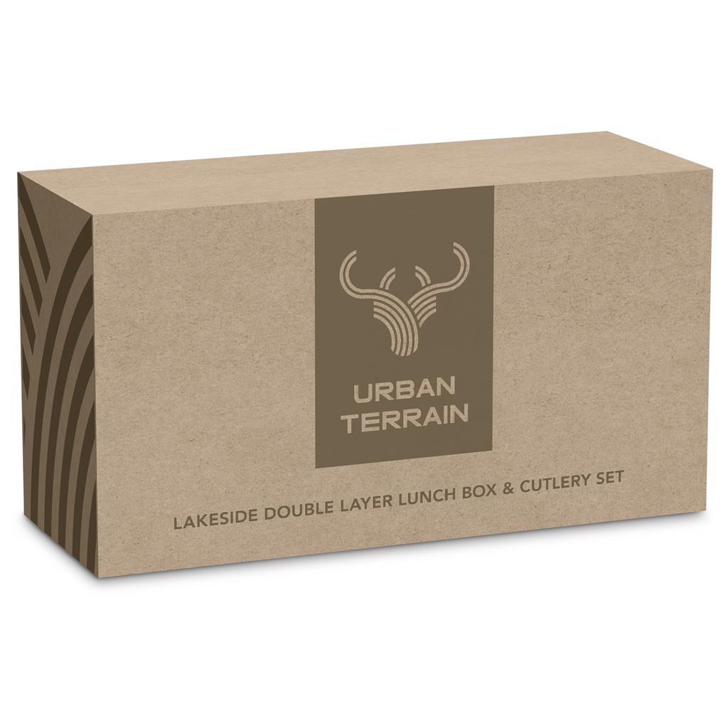 Urban Terrain Lakeside Double Layer Lunch Box & Cutlery Set - Image 4