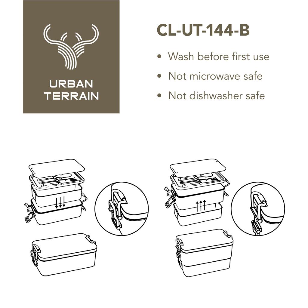 Urban Terrain Lakeside Double Layer Lunch Box & Cutlery Set - Image 3