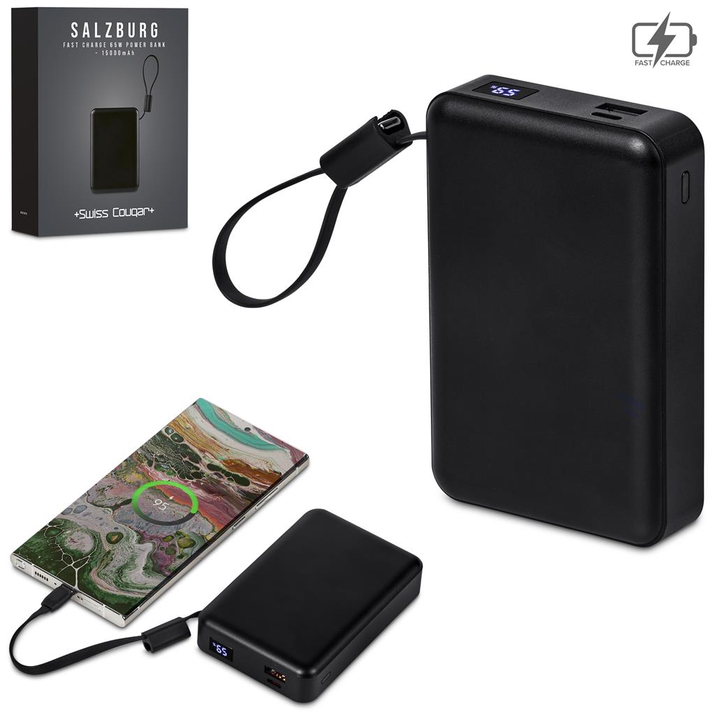 Swiss Cougar Salzburg Fast Charge 65W PD & QC Power Bank - 15 000mAh - Image 11