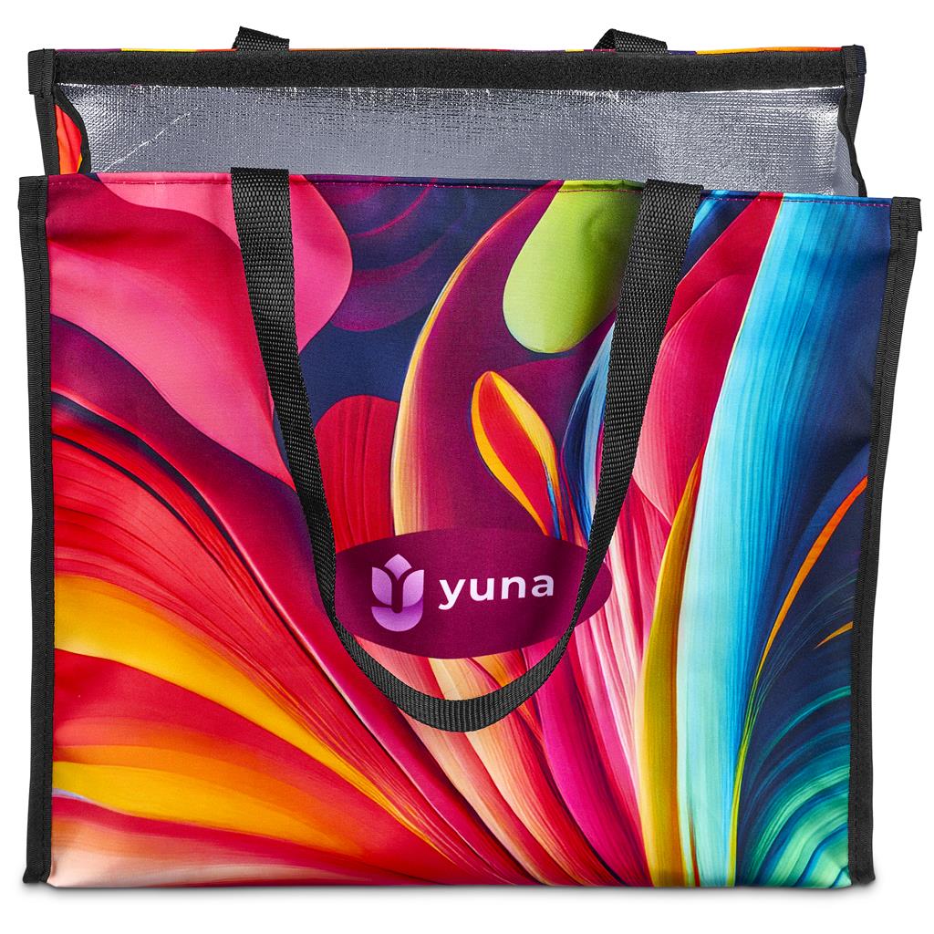 Pre-Printed Sample Hoppla Iceland Large Polyester Tote Cooler Bag - Image 6