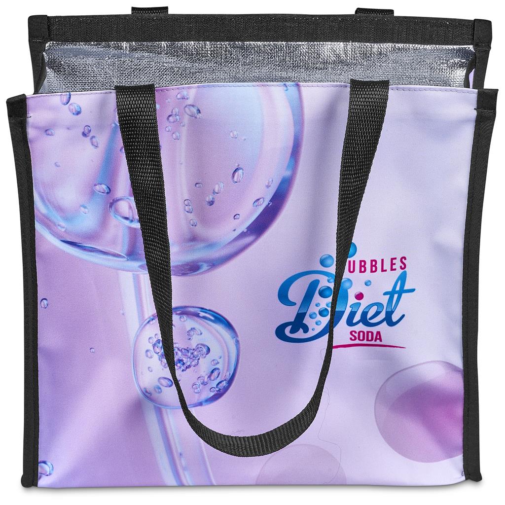 Pre-Printed Sample Hoppla Novaya Small Polyester Tote Cooler Bag - Image 5