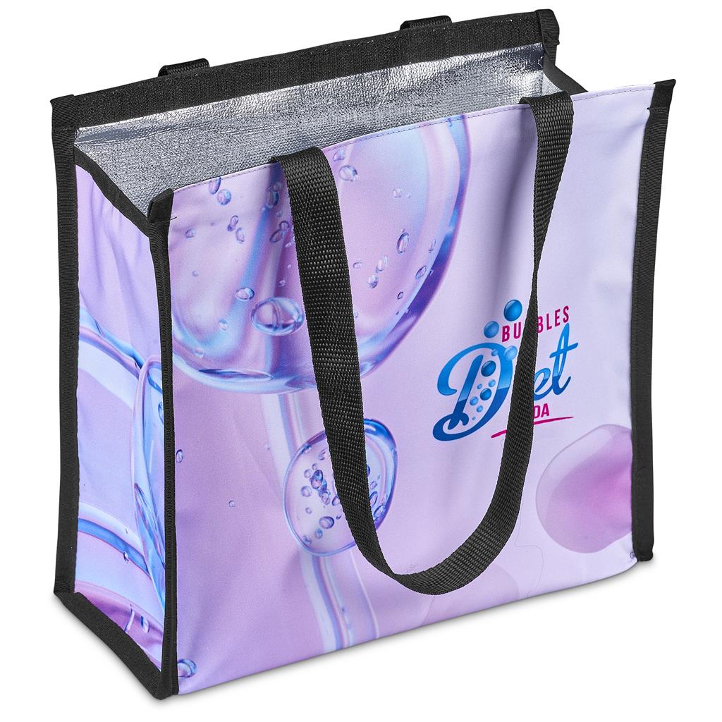 Pre-Printed Sample Hoppla Novaya Small Polyester Tote Cooler Bag - Image 3