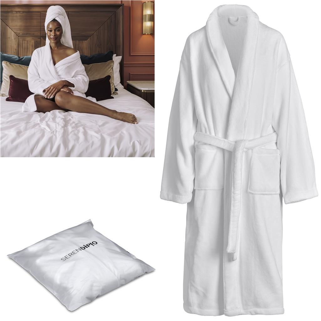Serendipio Langham Ladies Coral Fleece Bathrobe - Image 9