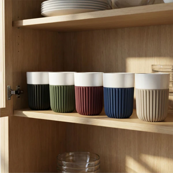Sengetti Ribbed Coffee Mug - 320ml - Image 3